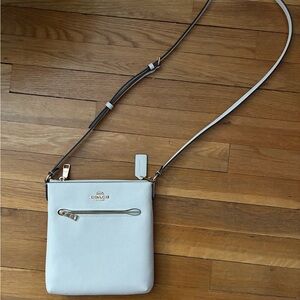 Coach Ivory Crossbody Bag with Gold Hardware